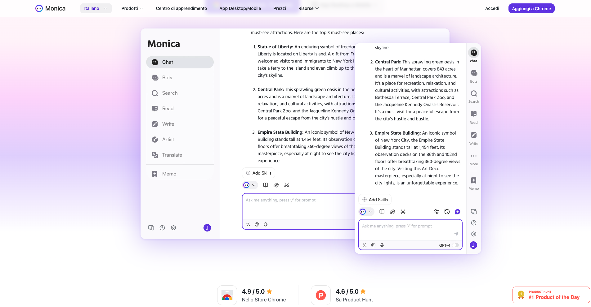 Monica: Assistente AI Personale per Chattare e Scrivere Testi Senza Sforzo